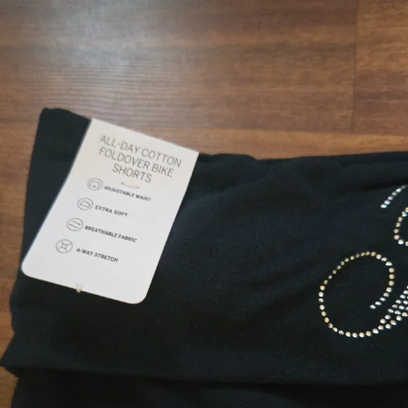 PINK Victoria's Secret Shorts de ciclista de 3" Cotton , Logo Sparkle NWT MEDIUM - Picture 5 of 10